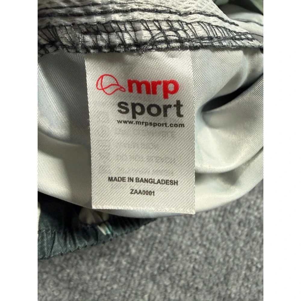 MRP Sport Swim Trunks Mens Medium Dark Gray White Floral Print Drawstring Waist